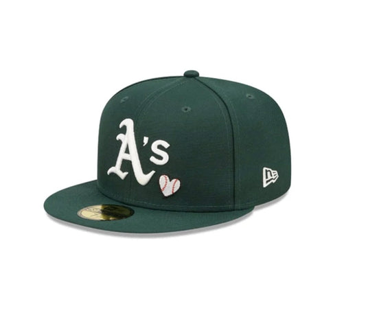 New Era Atlantics Team Heart Green Fitted Cap